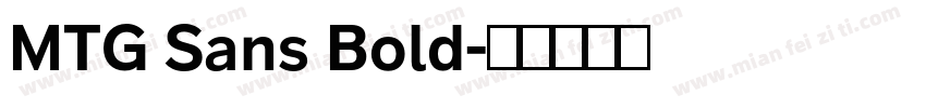 MTG Sans Bold字体转换